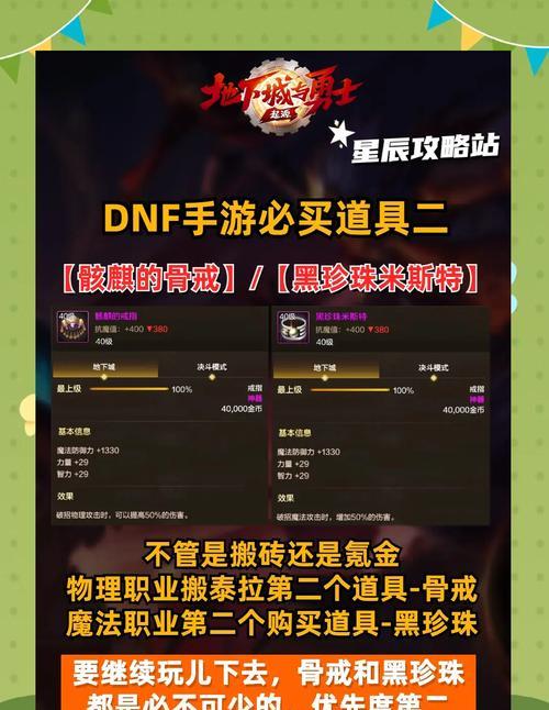 DNF中有哪些值得购买的物品？购买这些物品的理由是什么？  第2张
