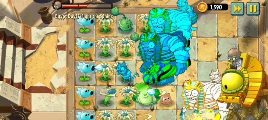 《植物大战僵尸2》埃及第六关教程1星版（打破僵尸的诅咒）  第1张